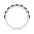 thumbnail image 2 of ANGARA Natural 1.26 Ct Floating Round Sapphire Semi Eternity Wedding Ring in 14K White Gold for Women (Size-3mm) | September Birthstone, Anniversary, Jewelry Gift for Women | Natural Sapphire Ring, 2 of 9