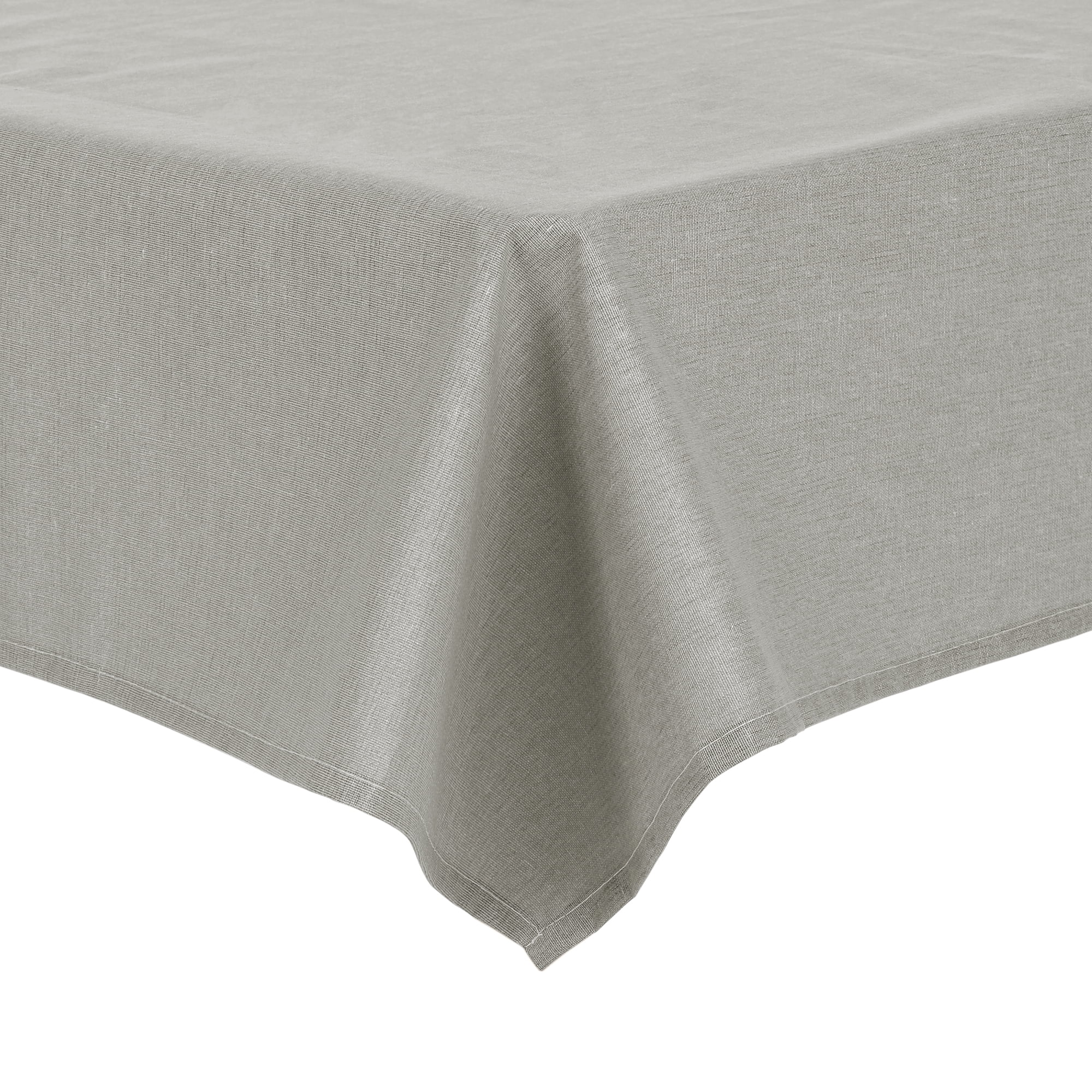 Unique Bargains Rectangle Wrinkle Resistant Washable Linen Table Cover Tablecloth Grey 47"x63"