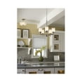 thumbnail image 2 of Alexa Collection Five-Light Brushed Nickel Etched Linen With Clear Edge Glass Modern Chandelier Light, 2 of 13