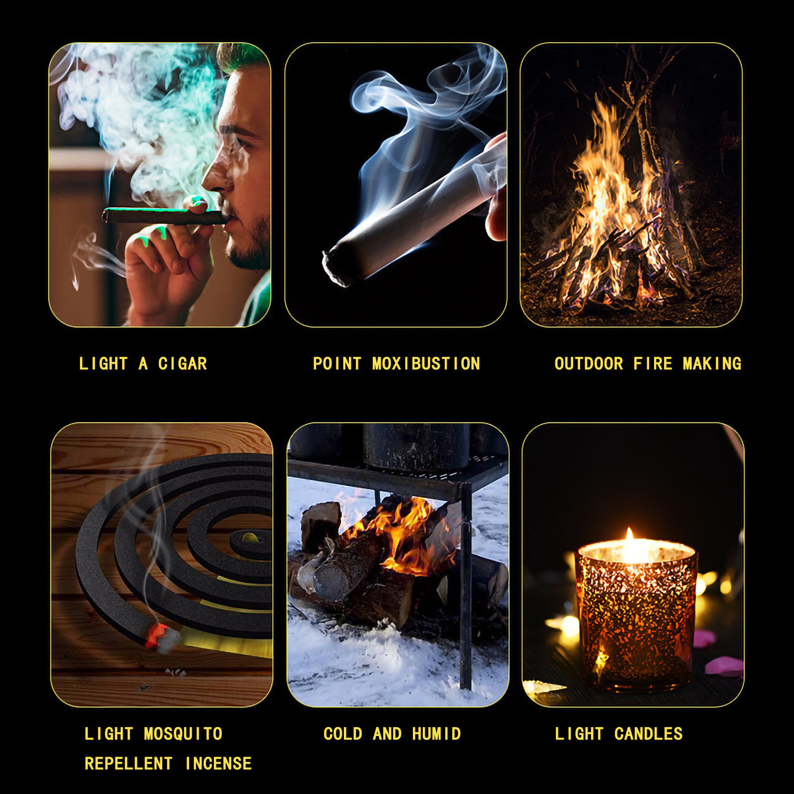YUNAFFT Kerosene Lighter Fuel Refill Lighter Matchwood Fire Starter with Flint for Outdoor Survival Camping Hiking
