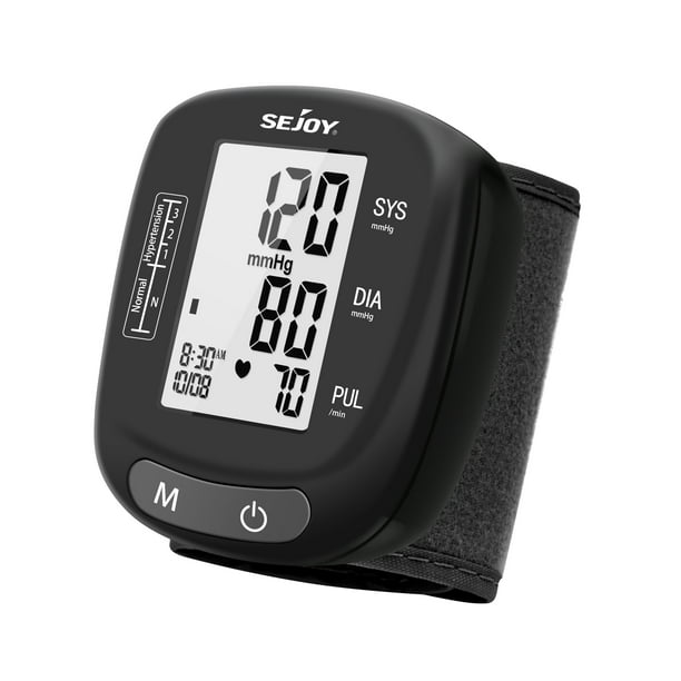 Sejoy Wrist Blood Pressure Monitor, Digital BP Machine, Automatic Home