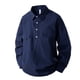 thumbnail image 1 of pstuiky Camisas de invierno de manga larga para hombre, Camisa informal de manga larga con solapa y botones de color sólido para hombre. Tops de hombre l, 1 of 4