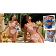 thumbnail image 6 of Eytino High Waisted Bathing Suits for Women Two Piece Swimsuit Floral Print Ruffle Trim Bikini Set Lace Up Front Swimwear M, 6 of 7