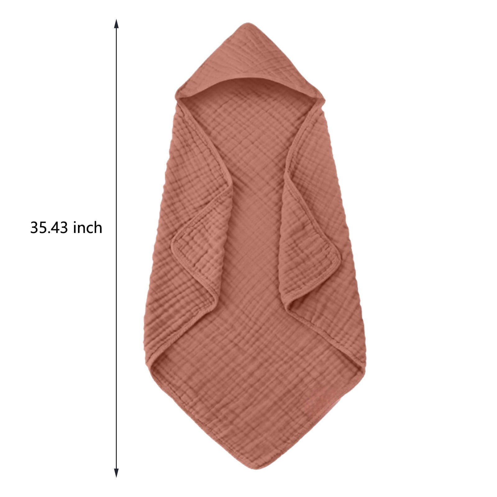 itvber Hooded Baby Towels for 1 Pack 100% Muslin Organic Cotton Baby Bath Towel with Hood for Babies Toddler Soft and Absorbent Baby Bath Essentials
