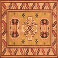 thumbnail image 1 of Ahgly Company Indoor Square Geometric Orange Traditional Area Rugs, 8' Square, 1 of 1