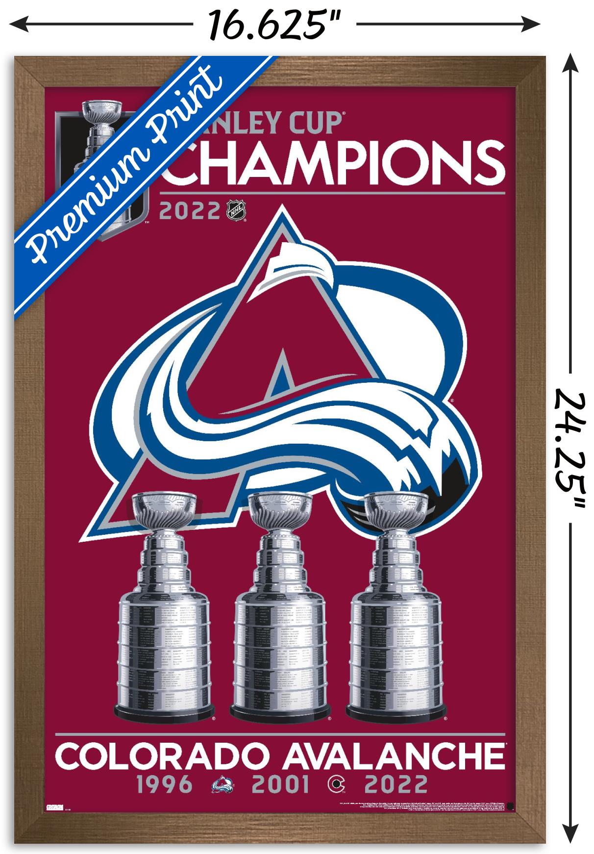 NHL Colorado Avalanche - 2022 Stanley Cup Team Logo Wall Poster, 14.725" x 22.375" Framed