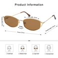 thumbnail image 5 of Gafas de Sol Retro Ovaladas Hexagonales con Montura de Metal AP3625 Appassal, 5 of 5