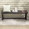 thumbnail image 4 of Costway 56.5"L Large Table Bench Wood Dining Bench with Wavy Edge & Metal Frame Black, 4 of 10