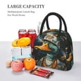 thumbnail image 5 of Honeii Hip-Hop Duck Print Insulated Lunch Bag Women Reusable Lunch Box with Pocket for Work Picnic Travel -One Size, 5 of 6