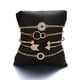 thumbnail image 4 of Pulseras para mujer, regalos para mujer, 5 piezas, pulsera de cadena geométrica abierta con nudo de diamante, joyería para San Valentín, cumpleaños, mujeres y niñas (oro), pulsera y collar., 4 of 4