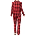 thumbnail image 3 of Sonducket Pijamas navideños a juego con la familia a cuadros ropa de dormir de manga larga vacaciones Navidad Loungewear Homewear Pijama MUJER XL, 3 of 6