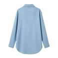 thumbnail image 7 of Women's Long Sleeve Button Down Shirts Collared Basic Dress Shirt Loose Fit Casual Tops with Chest Pocket, 7 of 7