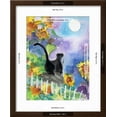 thumbnail image 3 of TUXEDO CAT MOONLIGHT SUNFLOWERS, Animals Framed Art Print Wall Art by sylvia pimental Sold by Art.Com, 3 of 6