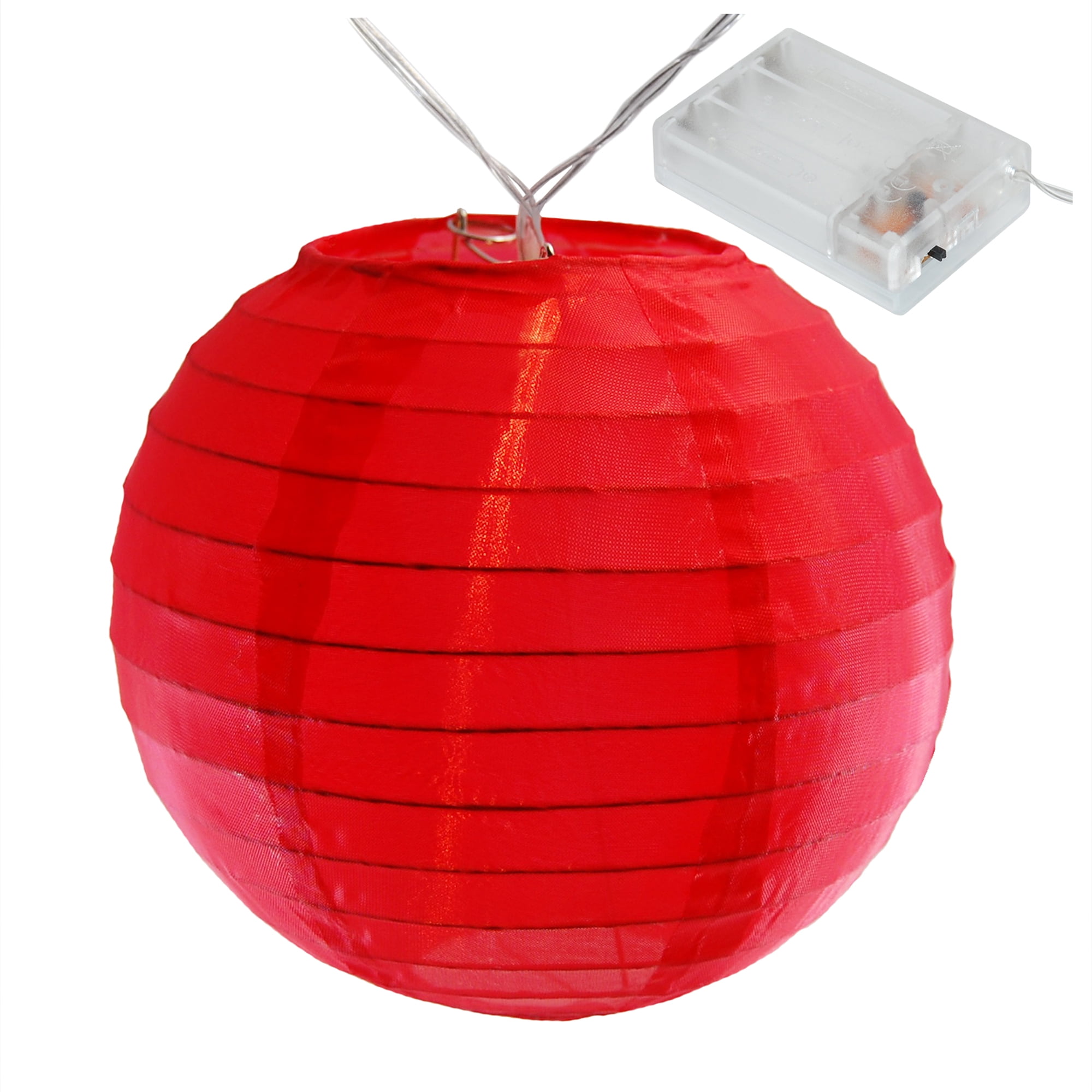 LumaBase Battery Operated String Light with 10 Nylon Lanterns Walmart