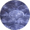 thumbnail image 1 of Ahgly Company Machine Washable Indoor Round Transitional Sky Blue Area Rugs, 3' Round, 1 of 7