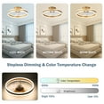 thumbnail image 2 of Cusp Barn 20-In Modern Ceiling Fan with Lights and Smart APP Control, Flush Mount Low Profile Ceiling Fan, 6 Speeds, Reversible, 3 Color LED Dimmable Ceiling Light for Bedroom, 2 of 8