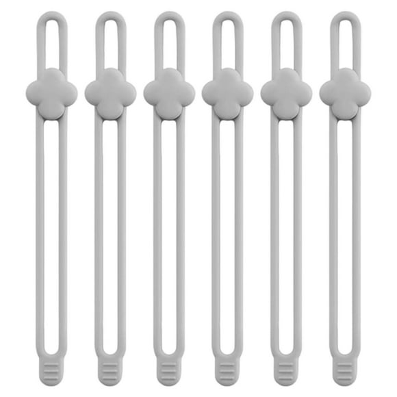 Silicone Ties Reusable Management For Bundling Cords Wires (6pcs) Workshop Table Clamps Mini Set Woodworking Clamps Heavy Duty Glass Retainer Clips Heavy Duty Woodworking Vice Small Bracket Clamp