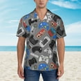 thumbnail image 2 of Xecao Video Game print Hawaiian shirt - a stylish short-sleeve button-down for men, perfect for casual beach and tropical outings., 2 of 9