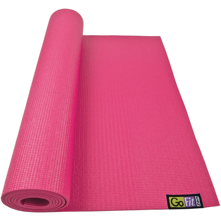 GoFit GF-YOGA-PK Yoga Mat (Pink) & GF-YB-GY Yoga Block 