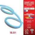 thumbnail image 4 of Energizer Connect EOS2-1002-RGB 16.5-Ft. Smart Wi-Fi Indoor/Outdoor White/Multicolor LED Light Strip, 4 of 7