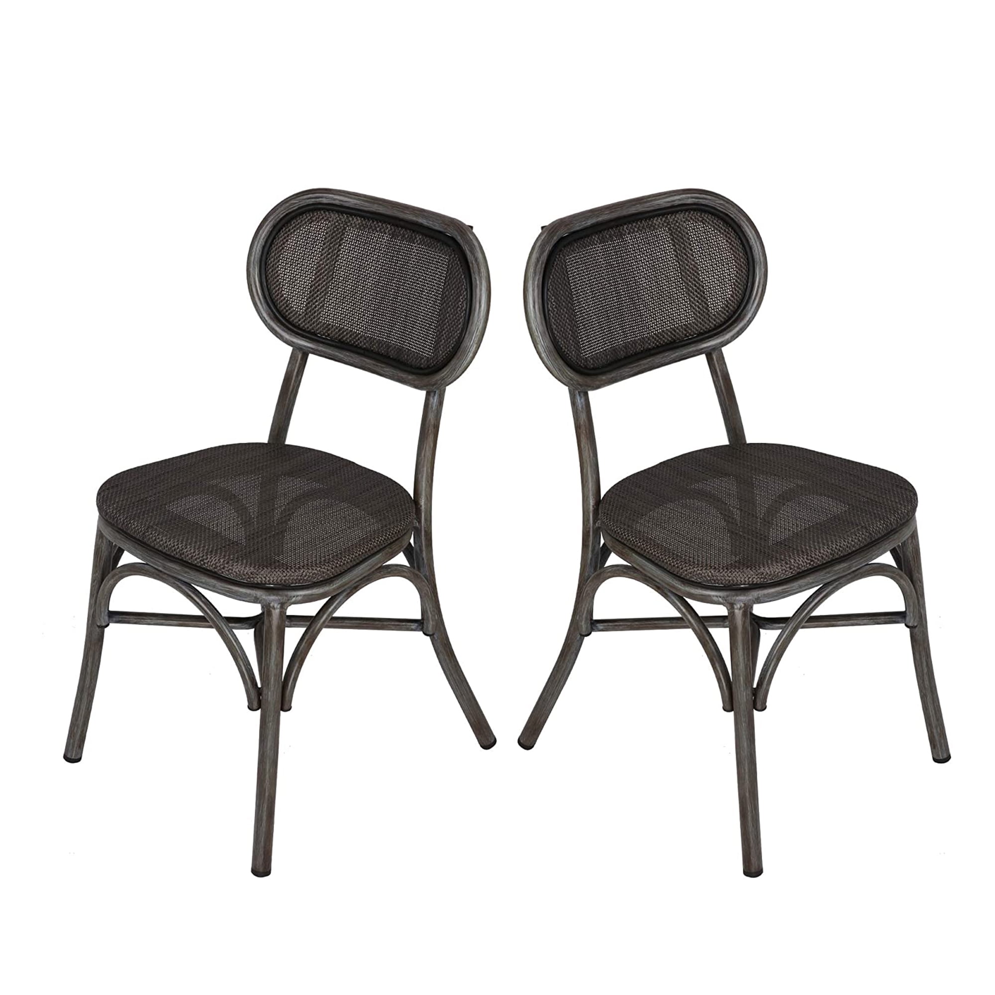 KARMAS PRODUCT Modern Dining Chair Set of 2,Aluminum Dining Chair High
