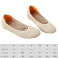thumbnail image 2 of Zapatos planos de ballet FLhrweasw de punto sin cordones para caminar mujer Beige 38, 2 of 9