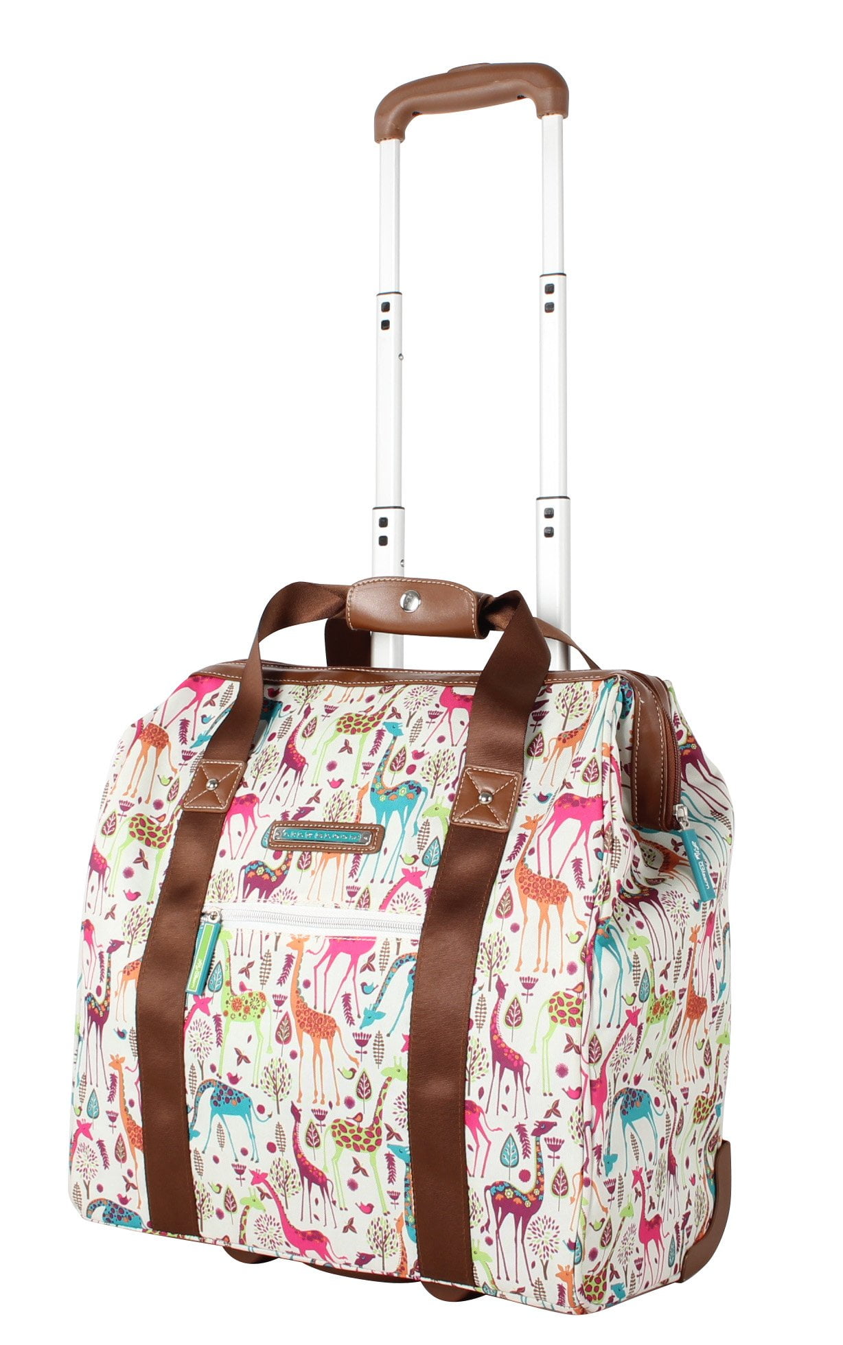 Cabin Pink Lily Bloom Design Pattern Carry on Bag Wheeled Cabin Tote 