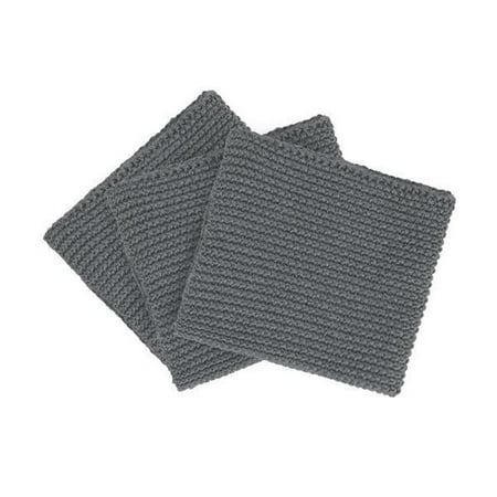 

Blomus 64236 9.9 x 9.9 in. Wipe Perla Knitted Cotton Dish Cloth Sharkskin - Set of 3
