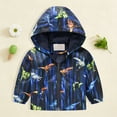 thumbnail image 2 of Zanarzt Baby Girls' Raincoats Toddler Rain Jacket Kids Cartoon Windbreaker Coat Baby Zip Hooded Outerwear Fall Spring Raincoat Green,3-4 Years, 2 of 9