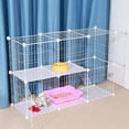 thumbnail image 1 of Jaulas para gatos de doble capa, jaulas para gatitos de acero inoxidable con puertas y escaleras, vallas de juego interiores para gatitos y pequeñas mascotas, 1 of 6
