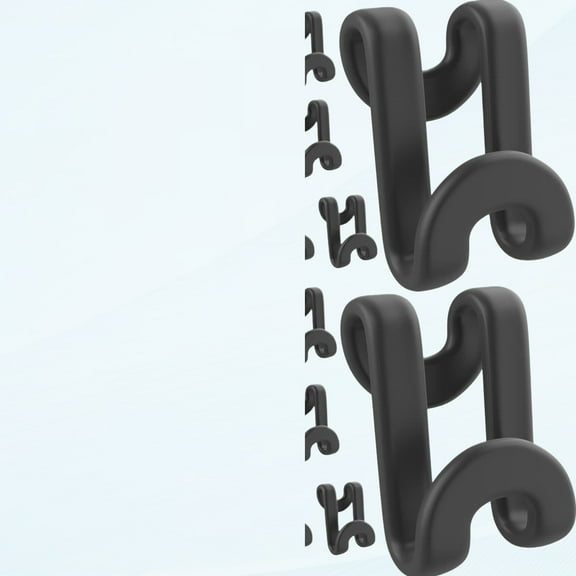 80pcs Clothes Hanger Connecting Hooks, Cascading Hangers Space Saving Plastic Hanger Hooks Space Saving Extension Clips for Velvet Wooden Plastic Metal Hangers Wardrobe Clothes Rack, Black