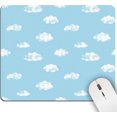 thumbnail image 1 of Blue Sky Cloud Mouse Pad Cute Square Computer Mousepads with NonSlip Rubber Base, Ideal for Gaming, Office, and Laptop Use, 9.5x7.9 Inch, Perfect Desk Accessory Gift for Coworker or Boss, 1 of 6