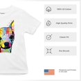 thumbnail image 4 of Tee Hunt Dean Russo Cute Chihuahua Youth T-Shirt Neon Colorful Dog Kids, White, Medium, 4 of 5