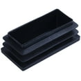 thumbnail image 4 of Plastic Rectangle Blanking End Tube Caps Inserts 25x50mm 60pcs Black, 4 of 8