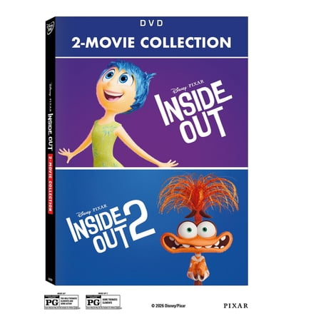 Inside Out 2-Movie Collection (Walmart Exclusive) (DVD) Disney, Animation, Family, Adventure