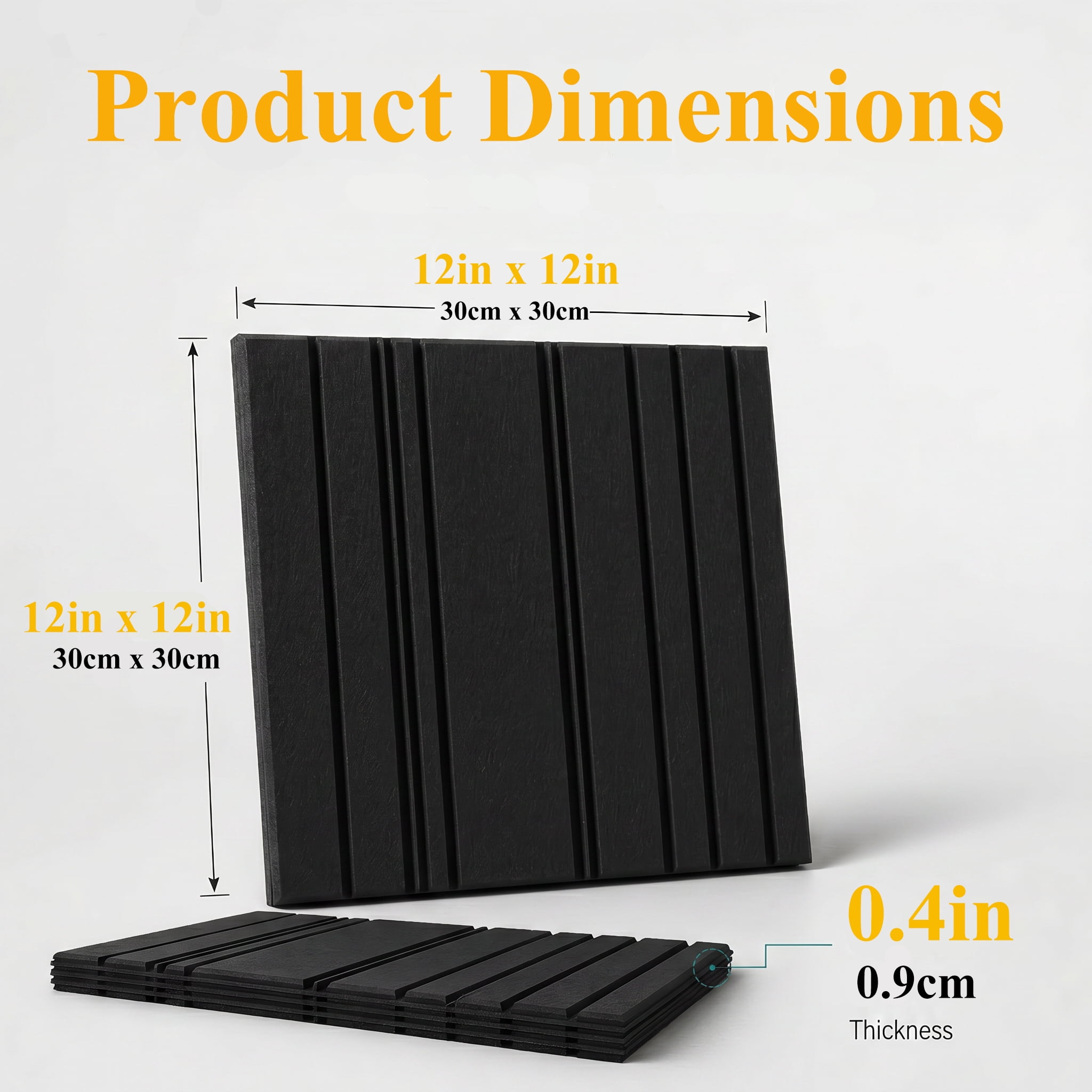 Merryhome Large Cork Boards for Walls, 48" x 36" 3D Wood-Grain Soundproof Panels, Felt Wall Tiles for Office Pin Board Tack Board Cork Boards, 12 Pack