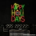 thumbnail image 3 of Glowneon Happy Holidays Neon Sign, Christmas Bubbles Neon Sign, Merry Christmas Holiday Decor, 3 of 5