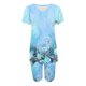 thumbnail image 5 of Blusas para las Mujeres Casual Impreso Cuello en V Manga Corta Blusa Pantalones Cortos, Conjuntos de Ropa para las Mujeres, 5 of 7