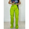 thumbnail image 1 of Pantalones de trabajo multibolsillos de color sólido para mujer, modernos y casuales, 1 of 6