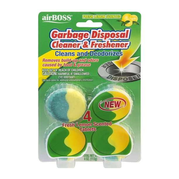 airBOSS Fresh Lemon Scented Garbage Disposal Cleaner & Freshener