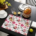 thumbnail image 4 of Pioneer Flower Floral Print Pattern Summer Placemats Table Placemats Set Of 4-Linen Kitchen Washable Placemats Table Mats 12x18 Inch Non-Slip Heat Resistant, 4 of 6