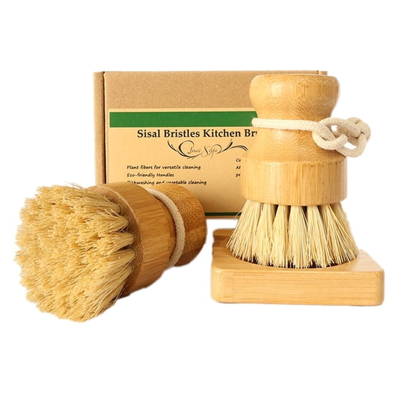 Set de cepillos para verduras JouiiSiYa de bambú con cerdas naturales