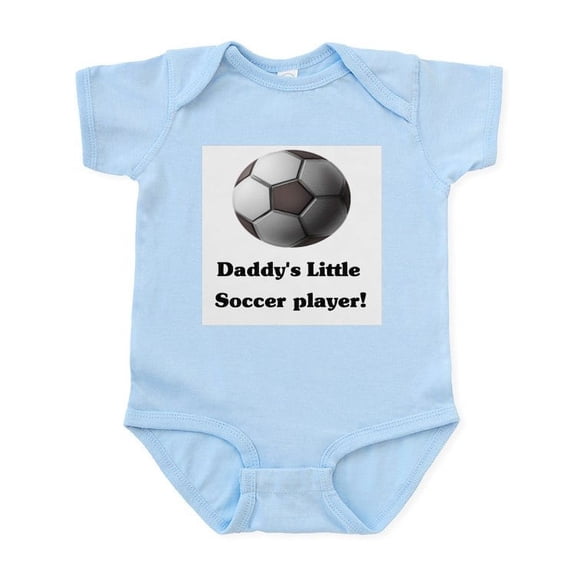 CafePress - Daddy's Little Soccer Player! Infant Bodysuit - Baby Light Bodysuit, Size Newborn - 24 Months