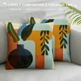 thumbnail image 3 of FUMJ  Boho Abstract Nature Plant Leaf Decorative Throw Pillow Cover Bohemian Botanical Geometry Modern Art Porch Patio Home Decor, Minimalist Aesthetic Vase Sofa Couch Cushion Case, 3 of 5