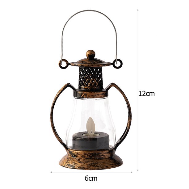 Lámpara de noche colgante de escritorio electrónico con luz de farol de vela Retro decoración del hogar Likrtyny Para estrenar