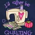 thumbnail image 3 of CafePress - I'd Rather Be Quilting Dark T Shirt - Men's Classic Graphic Cotton T-Shirt, 3 of 4