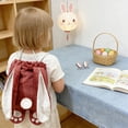 thumbnail image 3 of Bolsas de Regalo de Pascua para Niños Mochila Linda de Conejo para Niños Pequeños Niñas Niños Bolsa de Conejo Rellena Suave con Correas Ajustables, 3 of 6