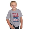 thumbnail image 4 of Patriotic USA 76 American Flag Crewneck T Shirts Boy Girl Teen Brisco Brands XS, 4 of 6