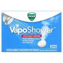 Vicks VapoShower Aromatherapy Shower Bomb, Soothing Vicks Vapor Steam 9 Tablets