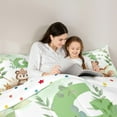 thumbnail image 2 of Manfei Monogrammed G Bedding Sets Queen with Comforter, Cartoon Initial Letter Comforter Sets Queen Size, Jungle Bear Reversible Down Comforter, Ultra Soft Room Decoration, 3pcs, 2 of 8